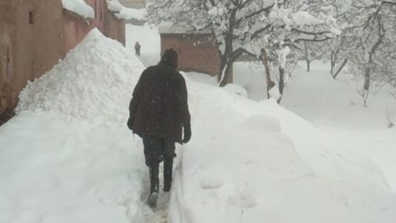 الثلوج تحاصر مئات المواطنين بورزازات ومطالب بانتشالهم من دائرة العزلة