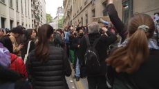 "كلنا فلسطينيون".. هتافات مؤيدة لغزة تصدح في أعرق جامعات فرنسا
