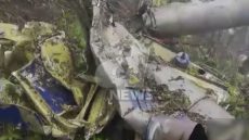 من موقع الحادث.. فيديو عن قرب يظهر حطام المروحية التي أودت بحياة الرئيس الإيراني